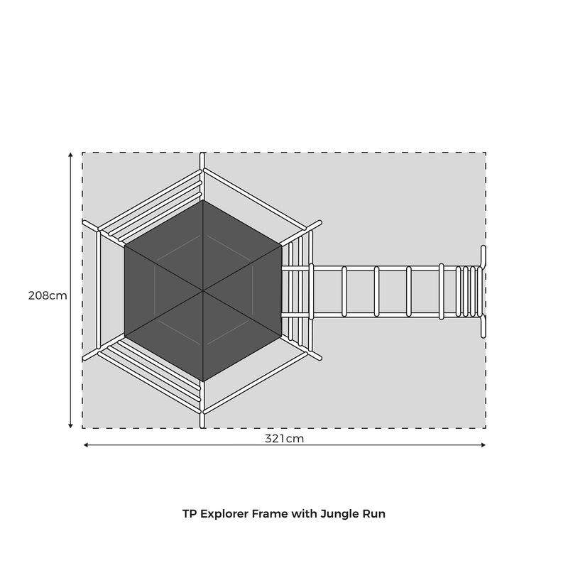 TP Explorer Metal Climbing Frame Set & Jungle Run