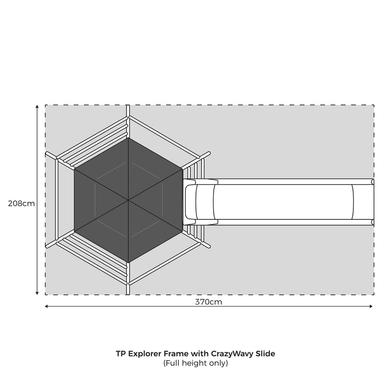 TP Explorer Metal Climbing Frame Set and CrazyWavy Slide Black Edition