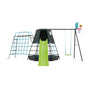 Explorer Metal Climbing Frame Black Edition, CrazyWavy Slide, Swing Arm, Monkey Bridge & Basketball Hoop