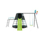 Explorer Metal Climbing Frame Black Edition, CrazyWavy Slide, Swing Arm, Jungle Run & Basketball Hoop