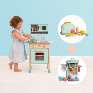 Owl & Fox Wooden Early Years Kitchen Set, Toaster Set & Coffee Machine - FSC<sup>&reg;</sup> certified