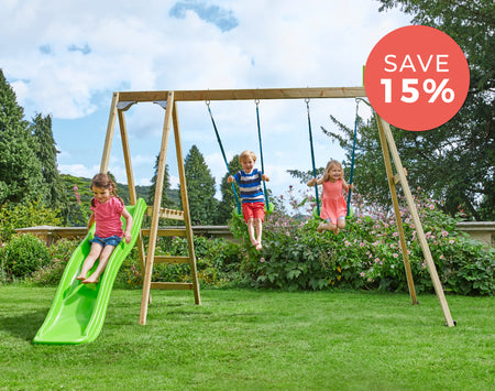 Save 15% on swing sets