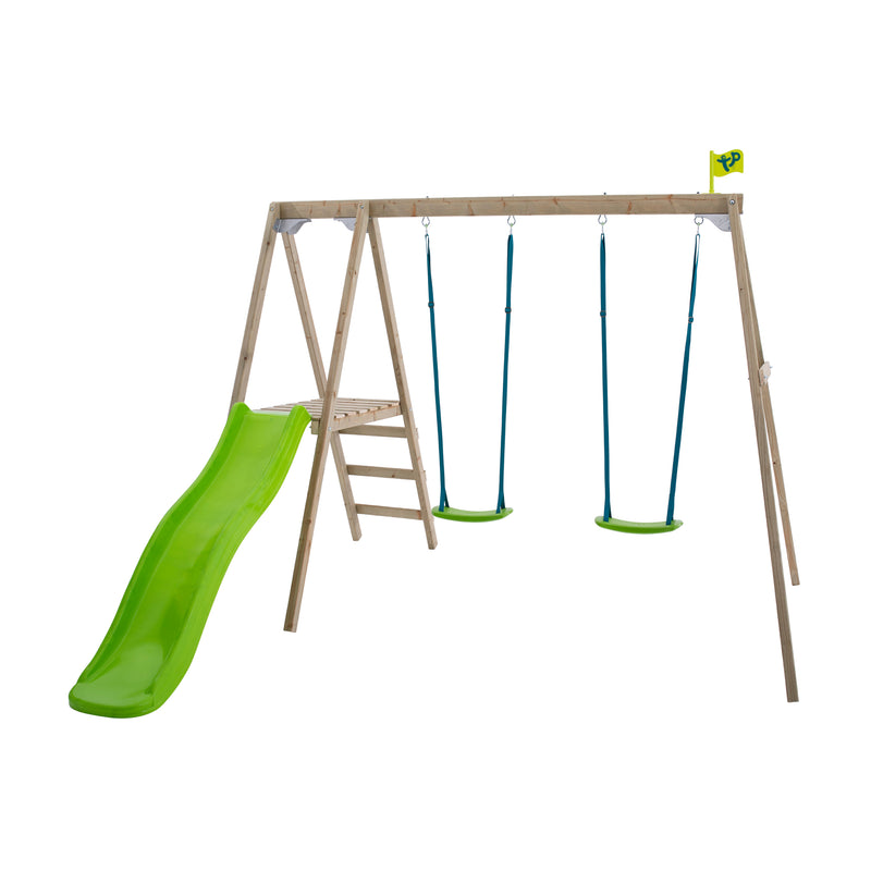 TP Forest Multiplay Double Wooden Swing Set & Slide - FSC<sup>&reg;</sup> certified