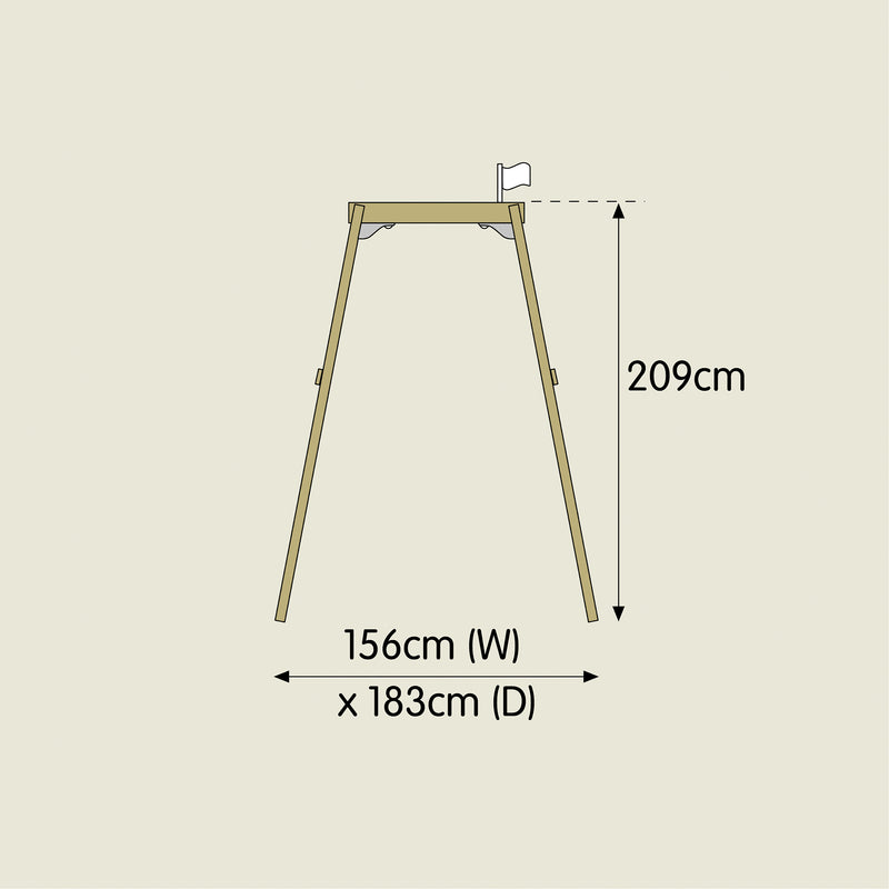 TP Forest Wooden Single Swing - FSC<sup>&reg;</sup> certified