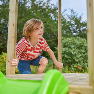 TP Castlewood Ludlow Wooden Climbing Frame with Single Swing Set & Slide - FSC<sup>&reg;</sup> certified