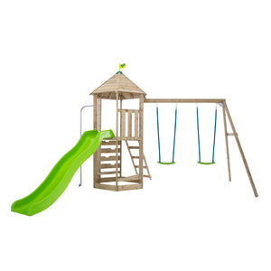 TP Castlewood Beeston Wooden Climbing Frame with Swing Set & Slide - FSC<sup>&reg;</sup> certified