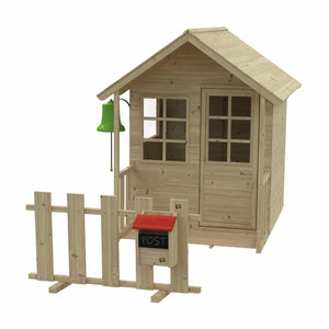 Lavender Cottage Playhouse with Bell, Postbox & Picket Fence - FSC<sup>&reg;</sup> certified