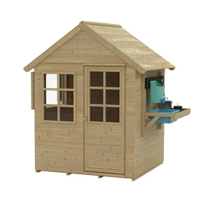 Foxglove Cottage Playhouse with Early Fun Mud Kitchen Accessory and Shutters - FSC<sup>&reg;</sup> certified