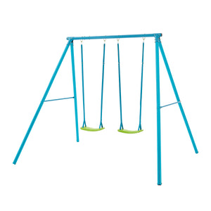 Double Metal Swing Set