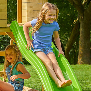 Treehouse Wooden Play Tower, with Wavy Slide, Wooden Balcony & Basketball Hoop - FSC<sup>&reg;</sup> certified