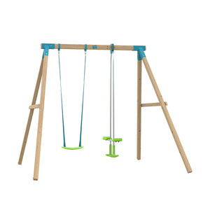 TP Kingswood Double Swing Squarewood Set with Glider - FSC<sup>&reg;</sup> certified