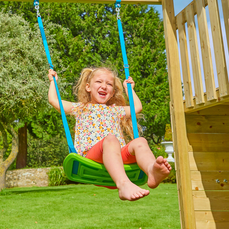 TP Skywood Wooden Play Tower with Ripple Slide, Monkey Bars & Double Swing Arm - FSC<sup>&reg;</sup> certified