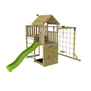 TP Skywood Wooden Play Tower with Ripple Slide, Sky Deck, Skyline & Flying Fox Add On - FSC<sup>&reg;</sup> certified