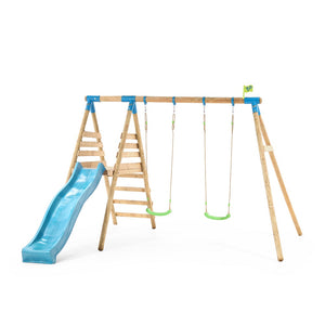 TP Knightswood Double Wooden Swing & Slide Set - FSC<sup>&reg;</sup> certified