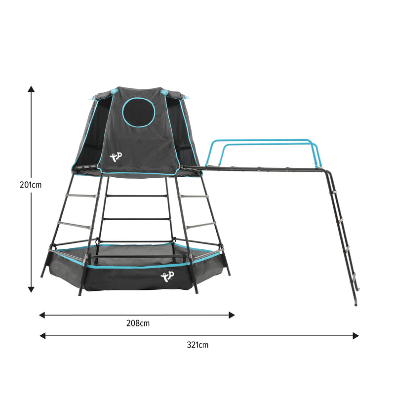 TP Explorer Metal Climbing Frame Set with Jungle Run Black Edition