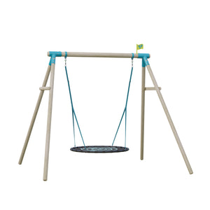 TP Knightswood Double Wooden Swing Set With Giant Nest Swing - FSC<sup>&reg;</sup> certified