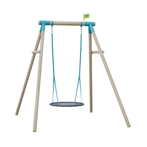 TP Knightswood Single Wooden Swing Set With Nest Swing - FSC<sup>&reg;</sup> certified