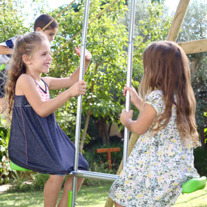 TP Knightswood Triple Wooden Swing Set With Glide Ride - FSC<sup>&reg;</sup> certified