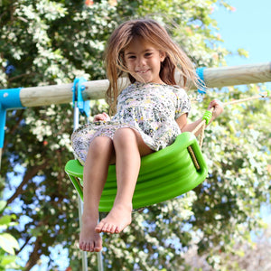 TP Triple Compact Wooden Triple Swing Set with Glide Ride - FSC<sup>&reg;</sup> certified