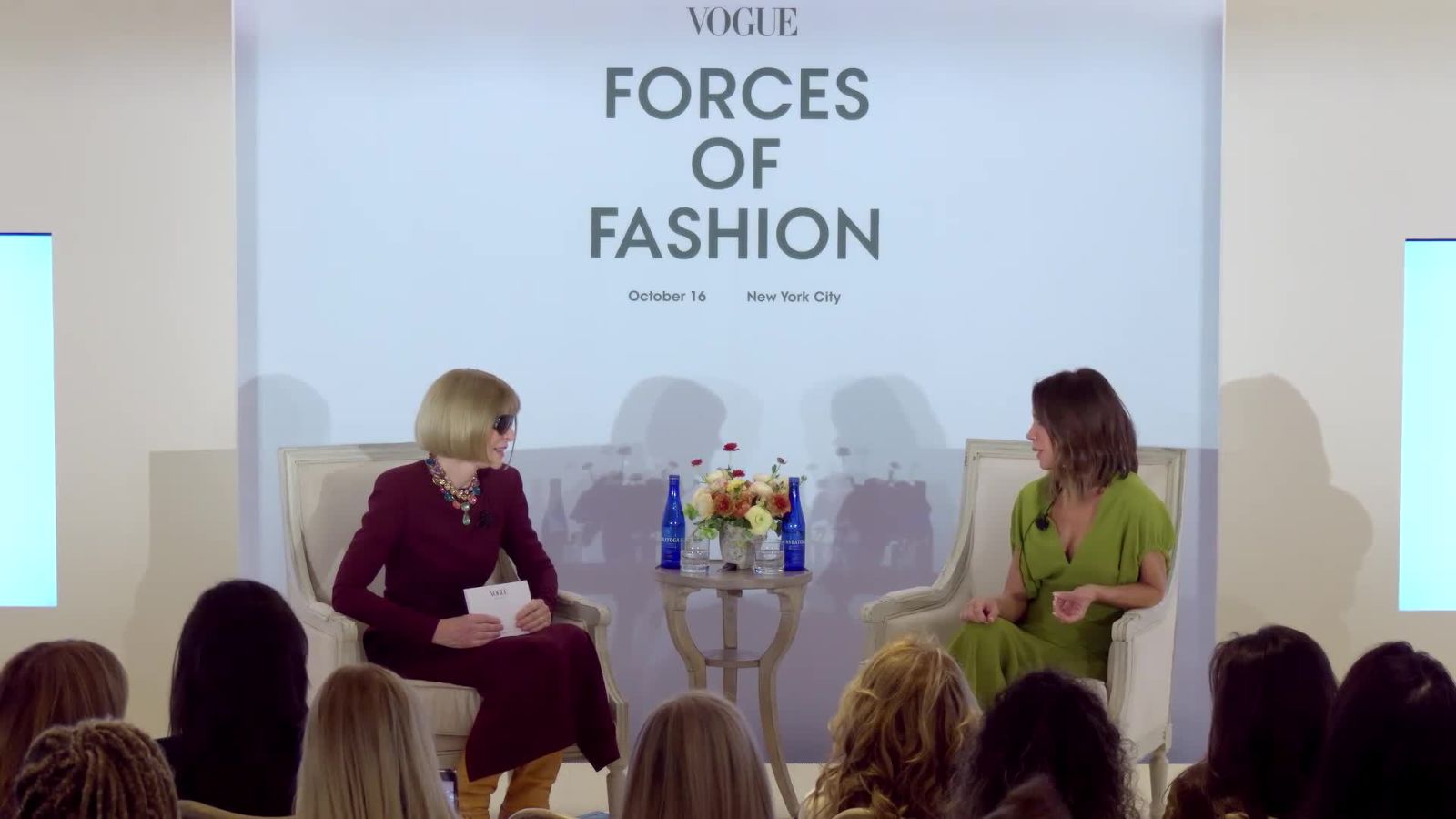 Victoria Beckham and Anna Wintour at Vogue’s Forces of Fashion